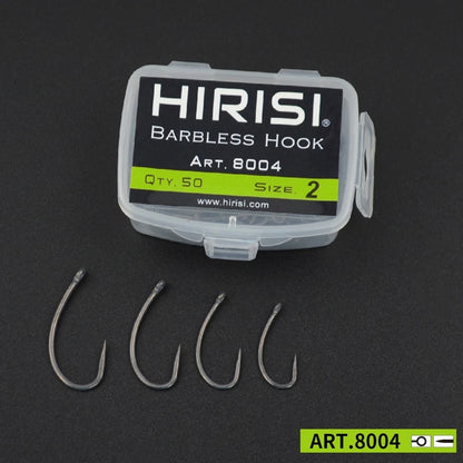 50pcs Barbless Curved Shank Carp Fishing Hooks for