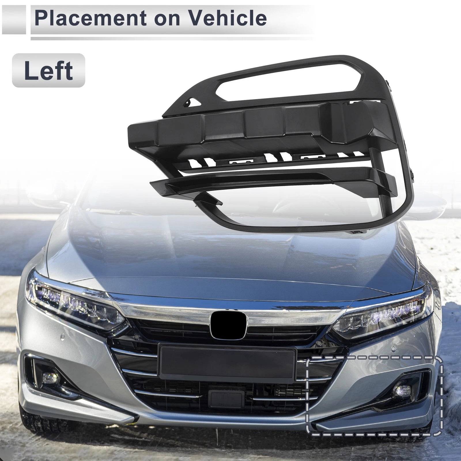 Front Left Fog Light Grill Replacement for BMW X3 (2018–2021)