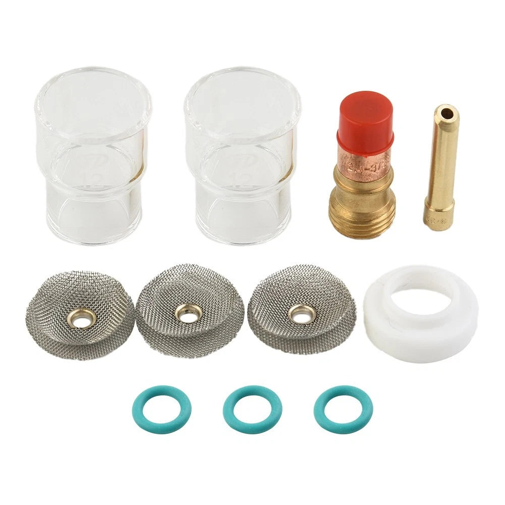 TIG Torch Set for WP-17 (Welding Torch #12, 3/32 Gas Lens Collet Kit)