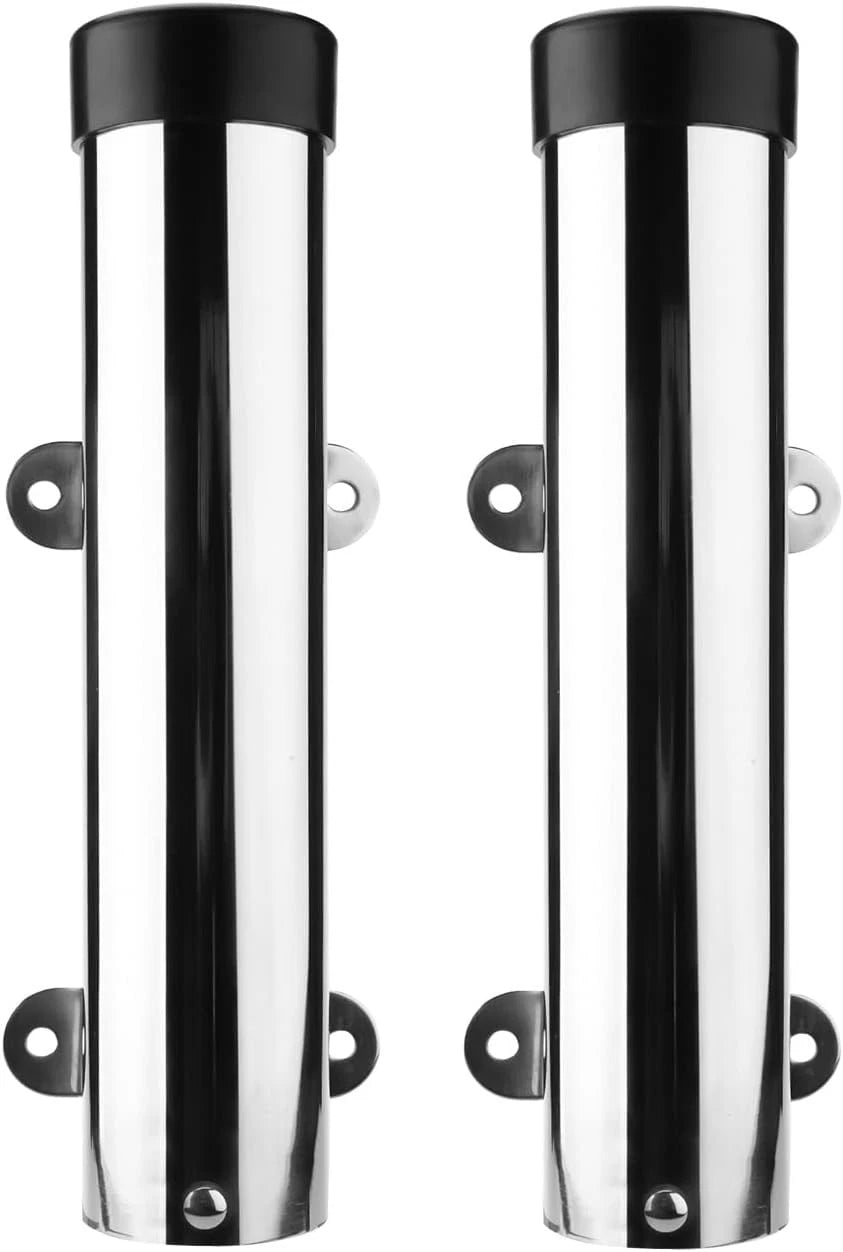 2Pcs Stainless Steel Fishing Rod Holder with Brackets for Boat