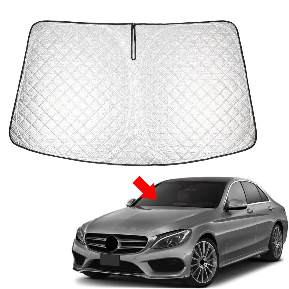 Foldable Windshield Sun Shade for Mercedes Benz C Class W205 (2015–2021)