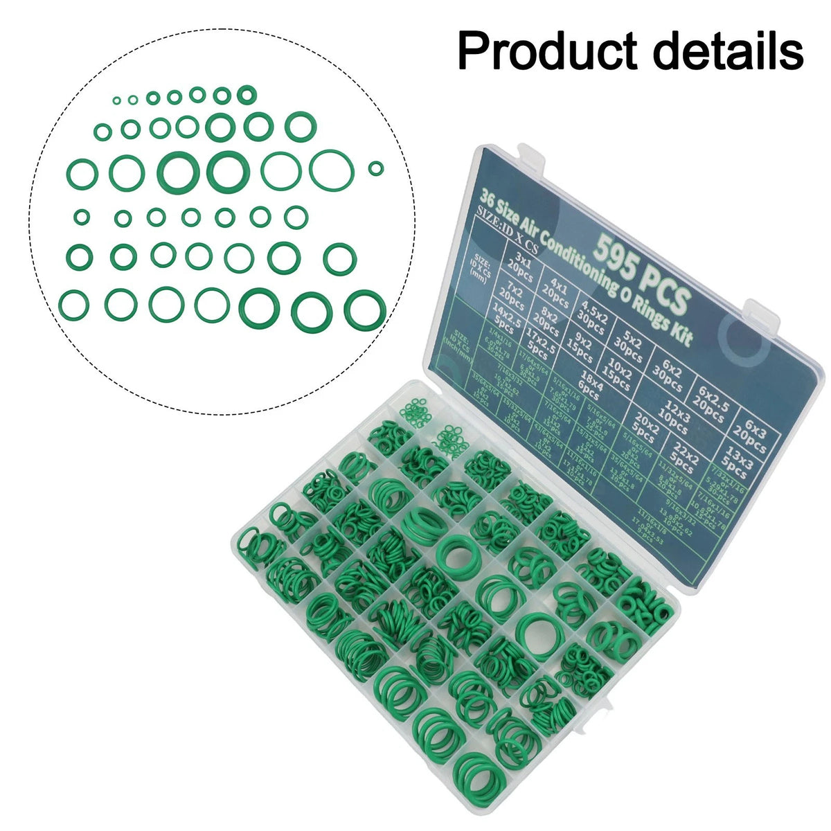 36 Sizes Available Air Conditioner Sealing O-Ring Kit Rubber O-Ring Set