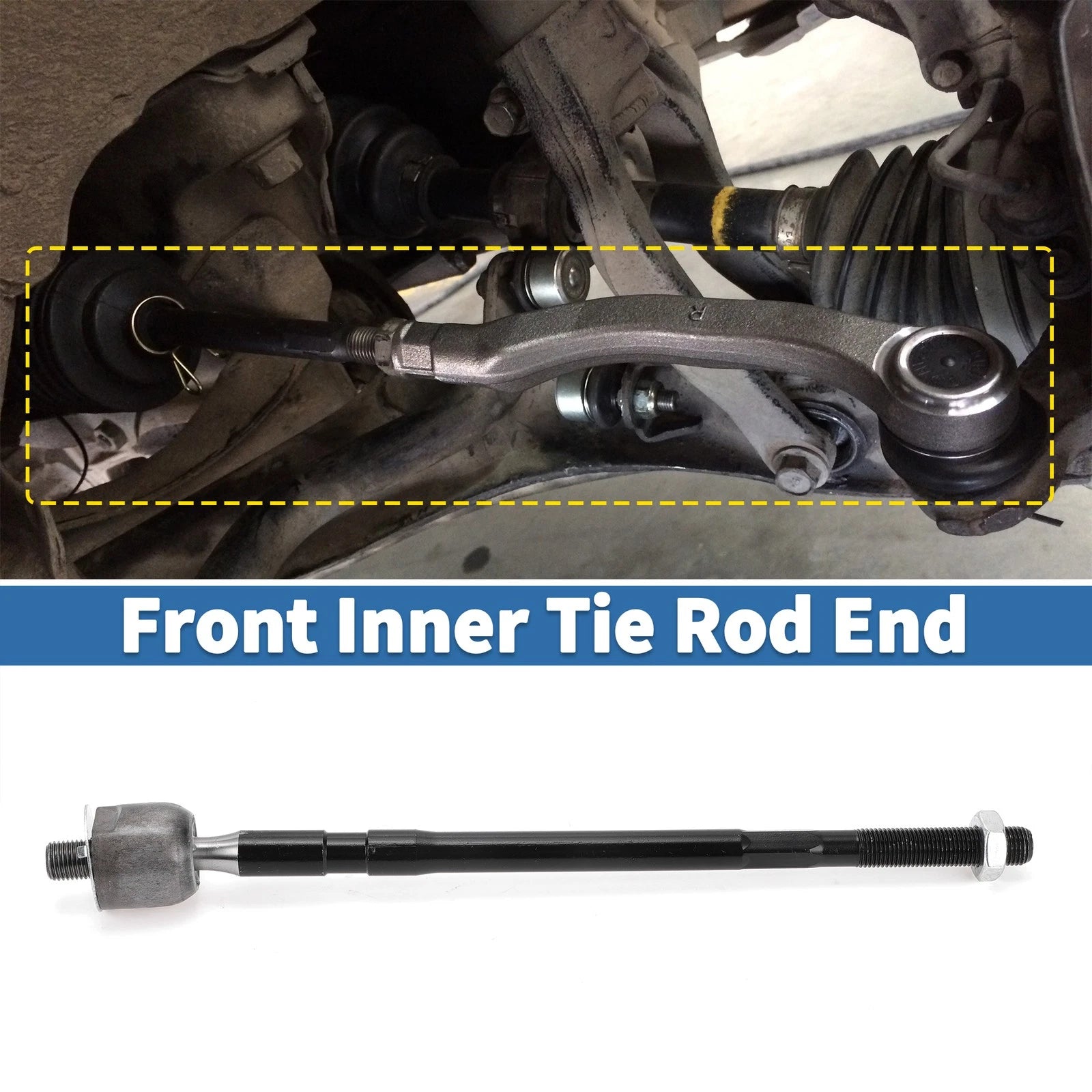 2 Pcs Front Inner Tie Rod End Links Replacement for Toyota RAV4 Corolla (2005–2018)