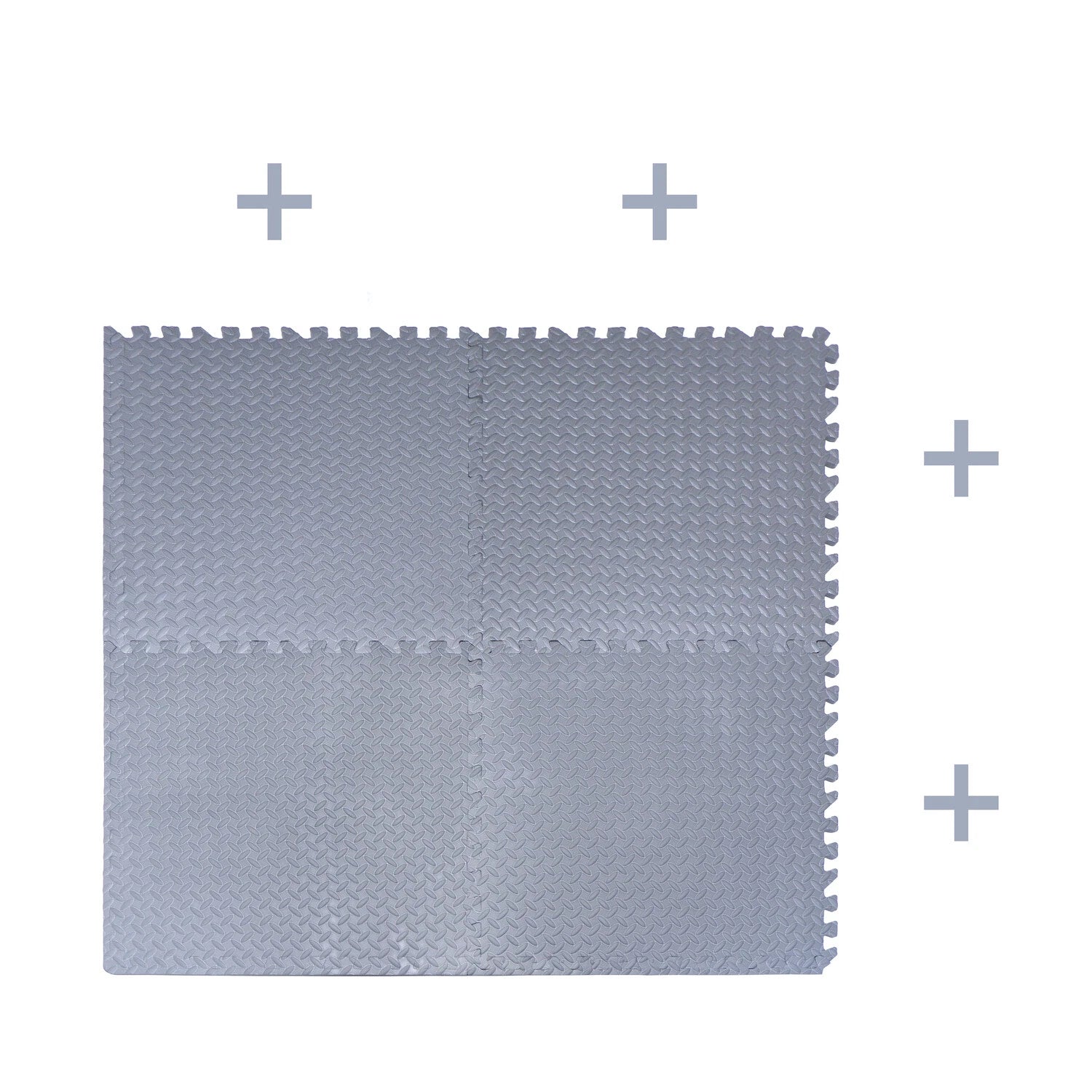 EVA Foam Interlocking Exercise Mat Tiles for Gym Flooring (Gray)