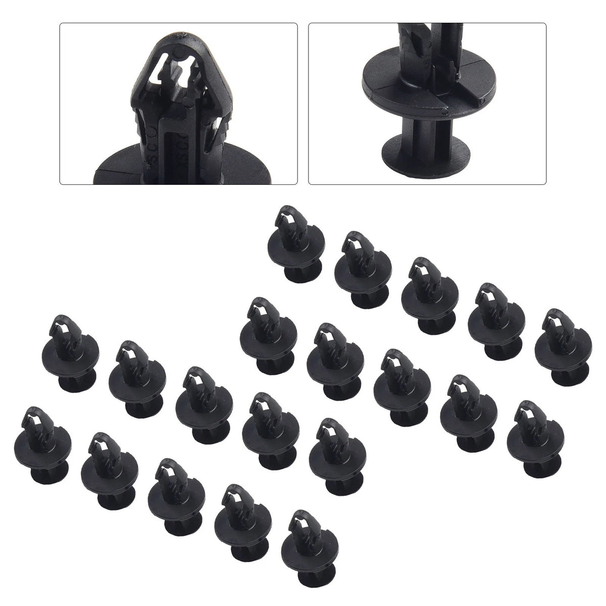 Undertray Rivets Set of 10 for Tesla Model 3 (2017) - Black ABS