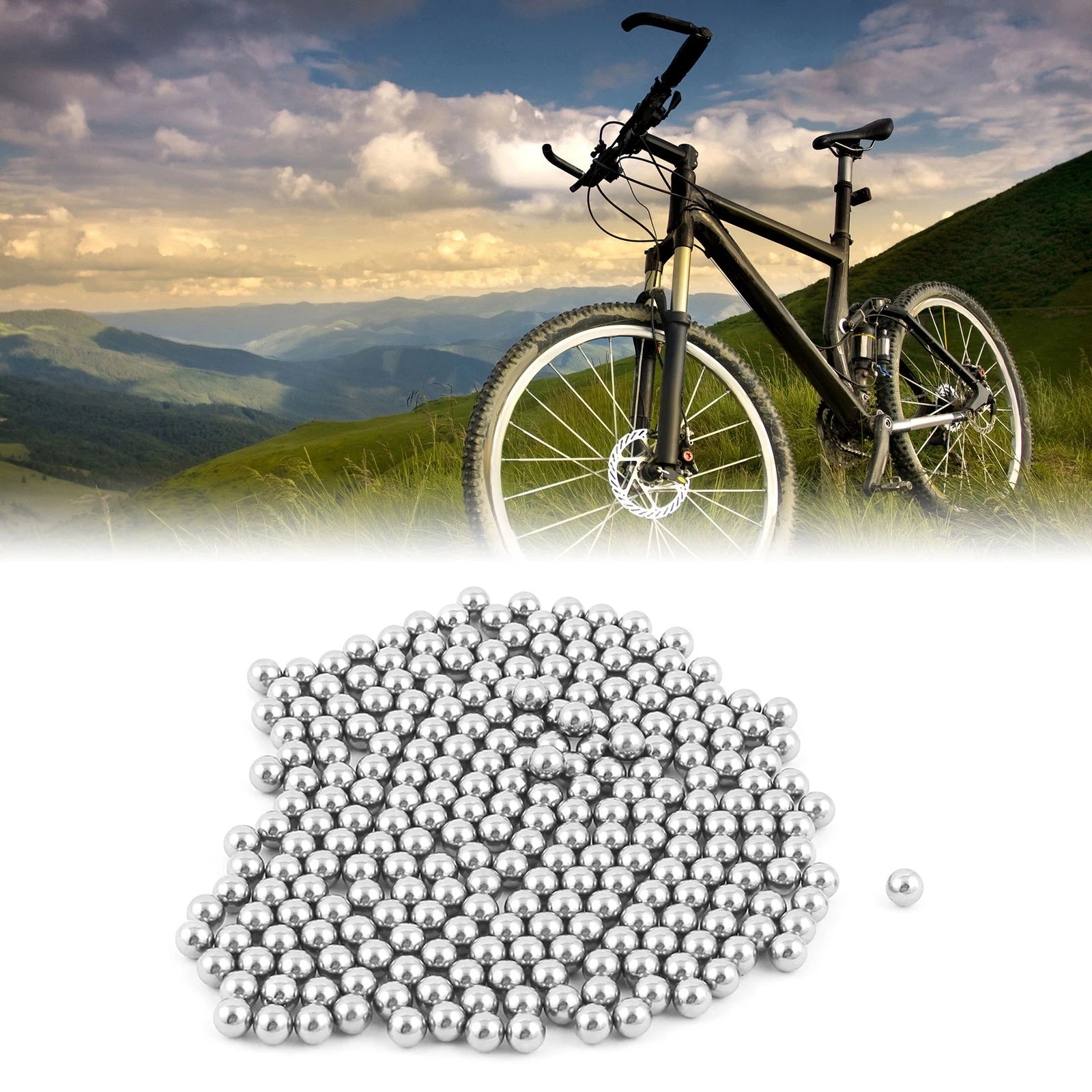 Steel Bearing Balls 6mm Replacement Set for Bicycle Bearings (210 Pcs)