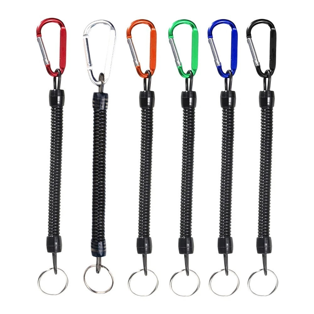 Retractable Fishing Rod Leash for Medium Size (Coiled Phone Cord Style)