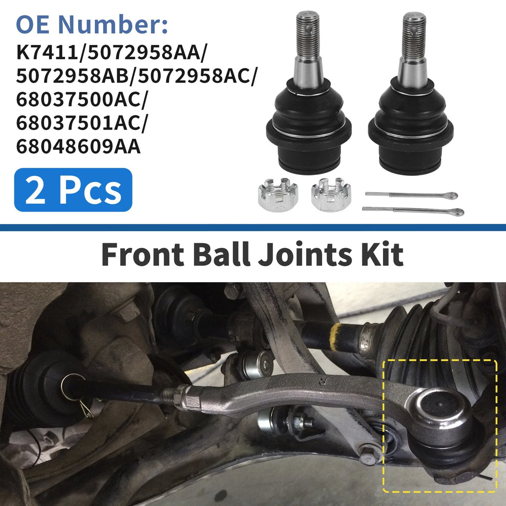 2 Pcs Front Lower Ball Joints Replacement for Dodge Ram 1500 (2002–2005)