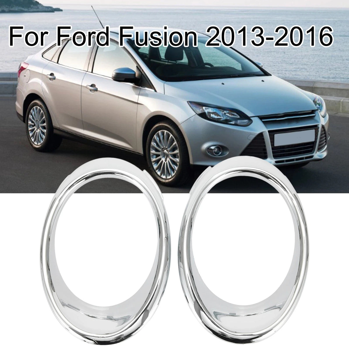 Fog Light Cover Lamp Bezel Trim Ring for Ford Fusion (2013–2016)