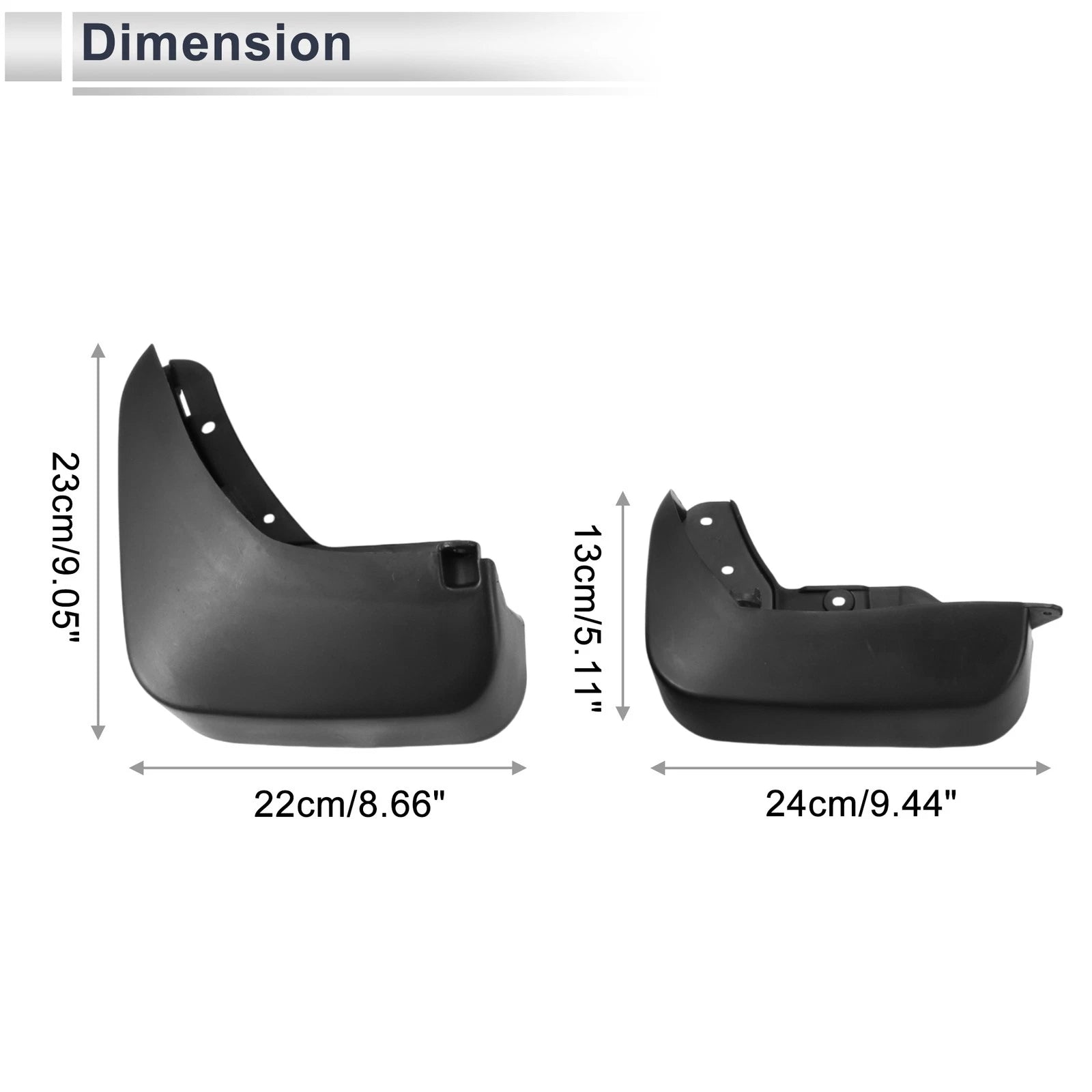 Mud Flaps Splash Guards 1-Set Mud Guards for Audi Q3 (2016–2018)
