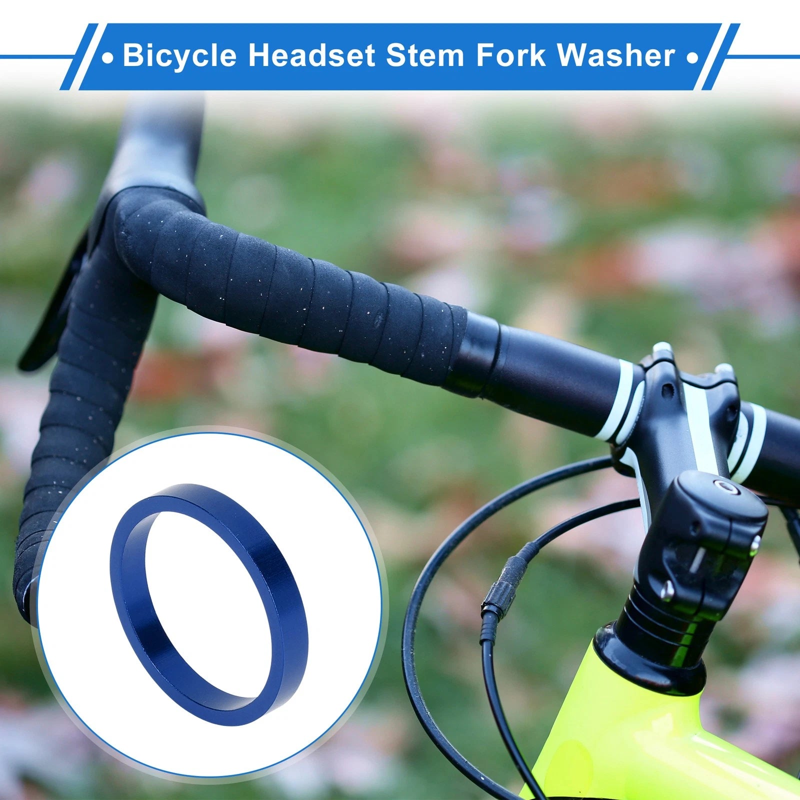Headset Spacer 5mm Front Stem Fork Washer for 1-1/8 Aluminum Blue (2018–2018)
