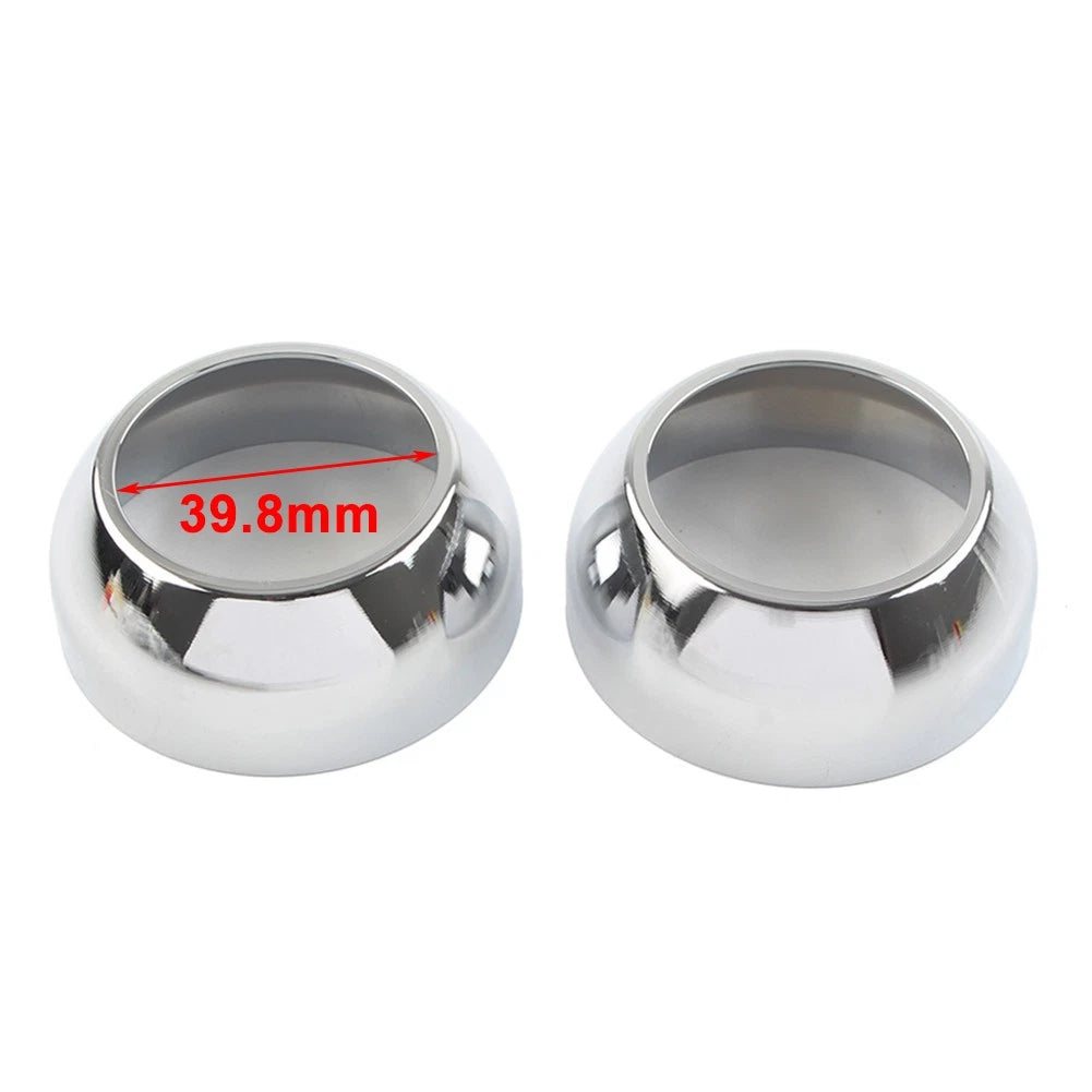 Chrome Front Fork Boot Cap Covers 39mm For Harley Sportster Dyna FXR FXD us