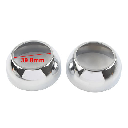Chrome Front Fork Boot Cap Covers 39mm For Harley Sportster Dyna FXR FXD us