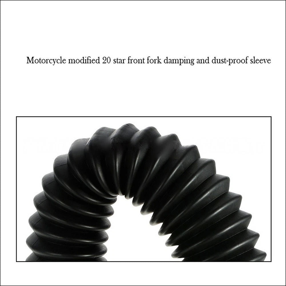 Set of 2 Motorcycle Shock Absorber Rubber Dust Cover Gaiters for Front Fork