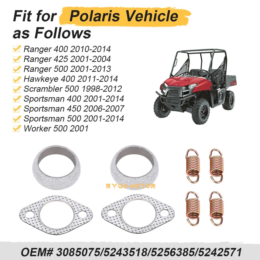 Exhaust Gasket Springs Kit for Polaris Scrambler 500, Worker 500 (1998–2012)