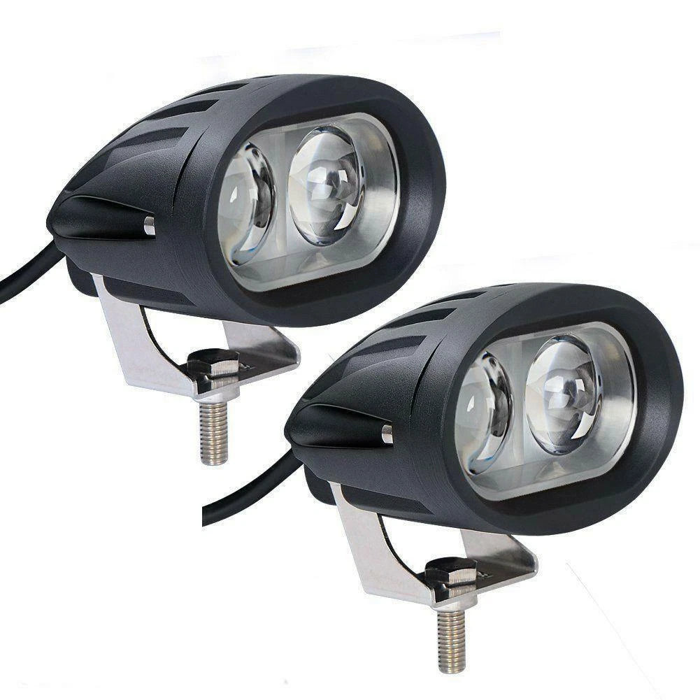 2X LED Headlights for Universal Motorcycle (No Specific Year)