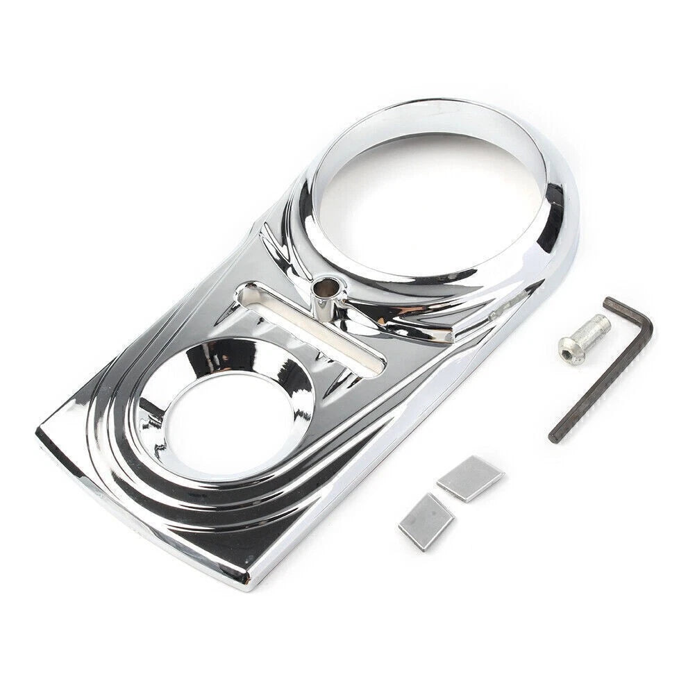Dash Panel Insert Cover for Harley Dyna Wide Glide 93-03 & Softail 00 -17 Chrome
