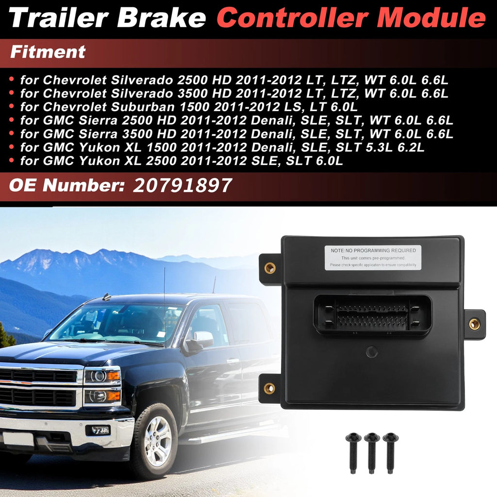 Trailer Brake Controller Module for Chevrolet Silverado, GMC (2011–2012)