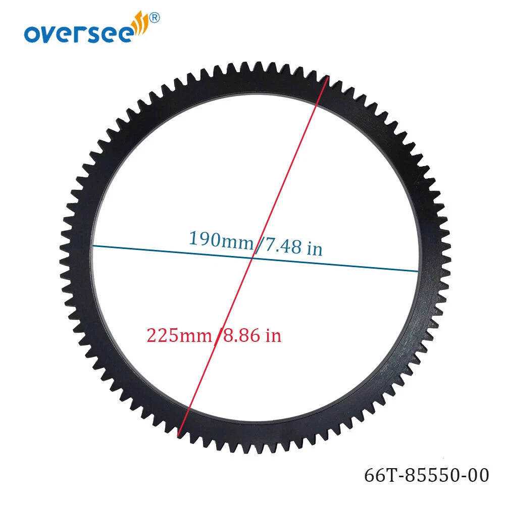 Flywheel Crown Gear Ring 66T-85550-00 for Yamaha E40X (2T, 190-225mm)