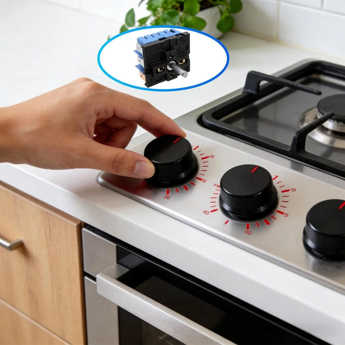 Infinite Control Switch for Stove (W10857622, W10437092)