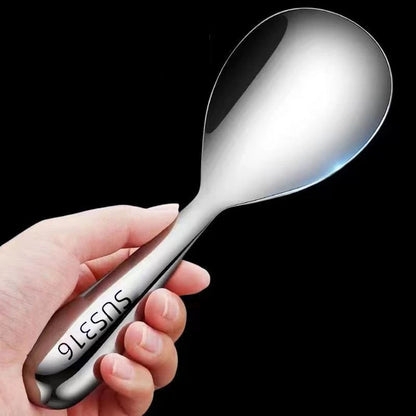 2X Stainless Steel Rice Serving Spoons Nonstick with Comfortable Grip