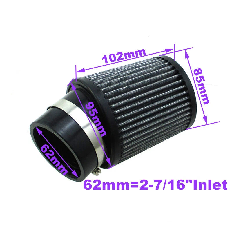 Air Filter with Silver Adapter for Predator 301cc 420cc (Go-Kart Minibike)