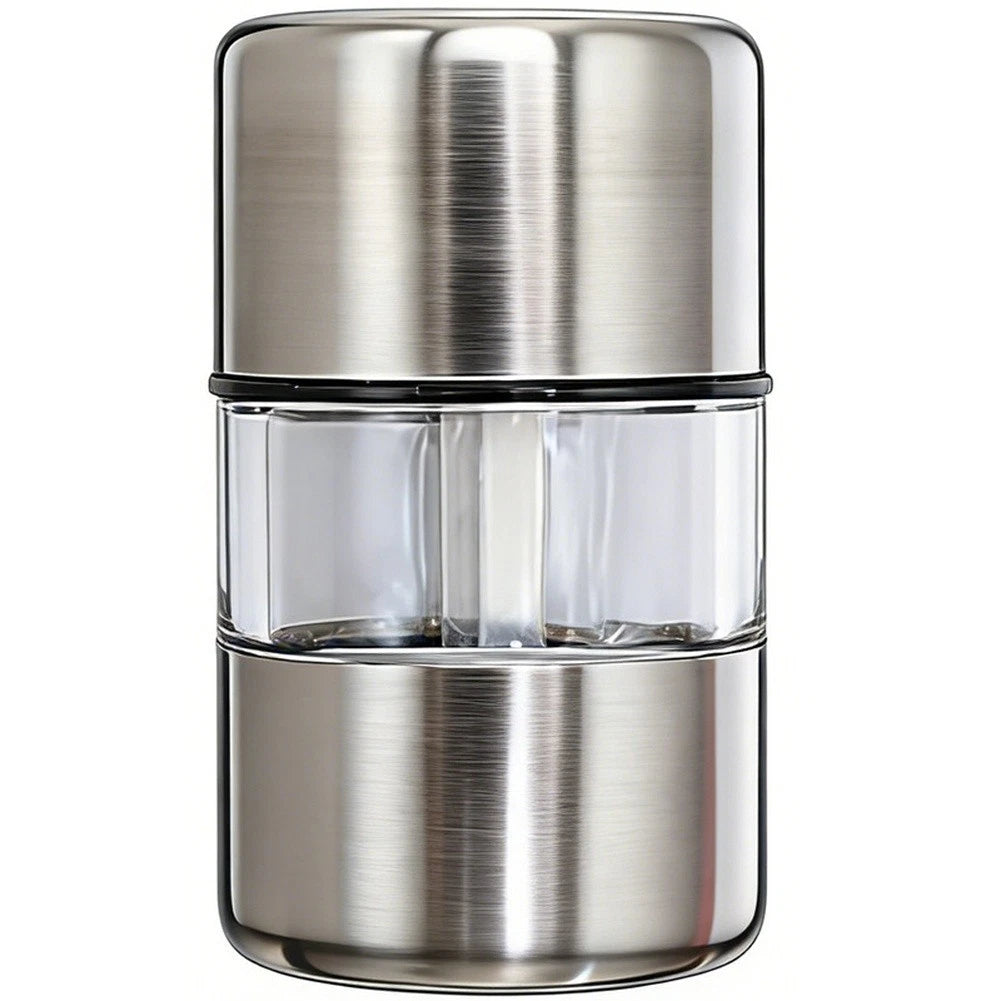 Compact Stainless Steel Pepper Grinder Manual Adjustable for Home Travel