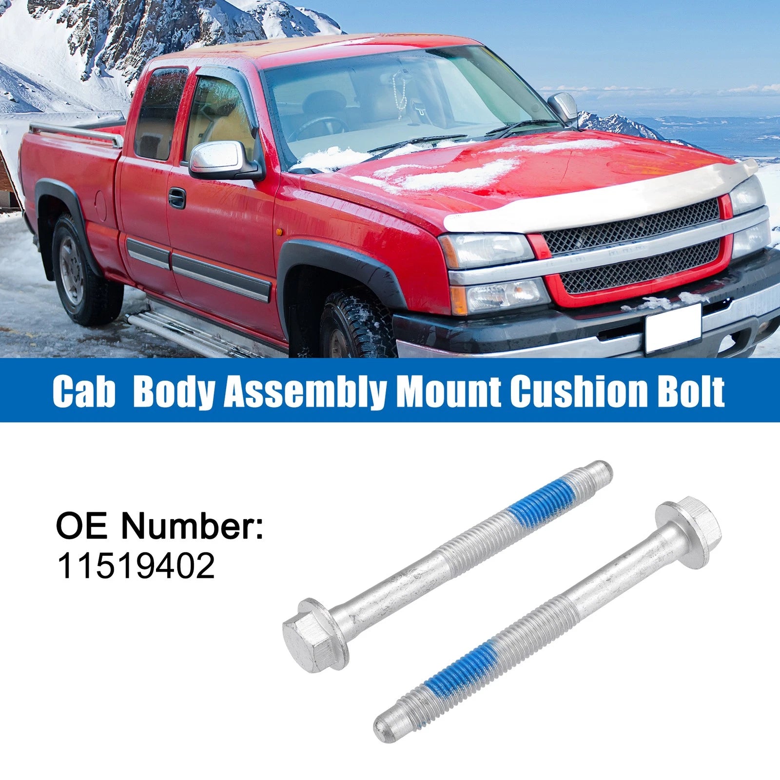 Car Mount Cushion Bolts Replacement Set for Chevrolet Silverado 1500 (2014–2018)