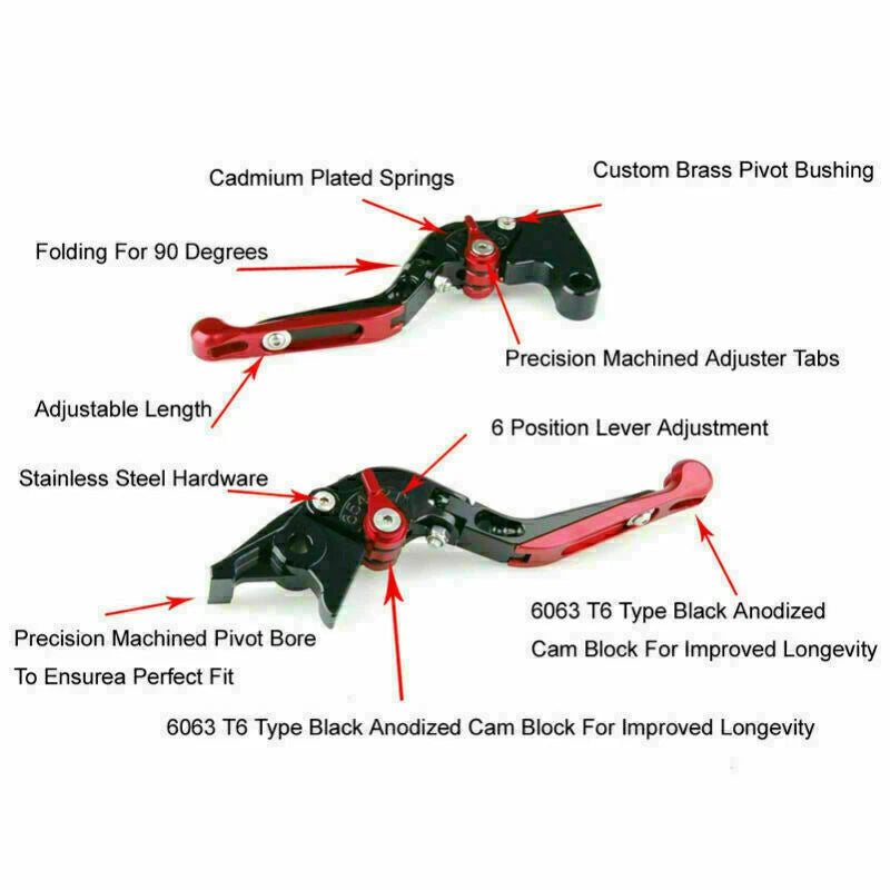 Adjustable Folding Brake Clutch Levers for Triumph Speed Triple (T9)