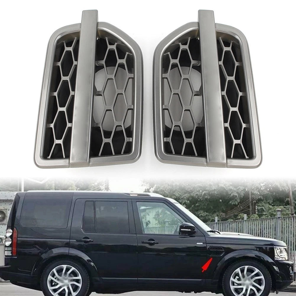 2X Front Grille Air Intake Vent Grill for Land Rover LR4 (2010–2016) Gray