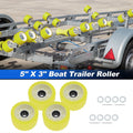 4 PCS Boat Trailer Wobble Roller 5x3 Inch for All Makes Models (2000–2020)