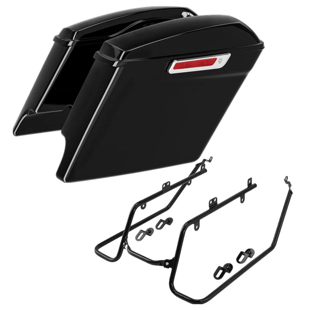 Hard Saddlebags Conversion Bracket for Harley Super Wide Glide (2008–2017) Black