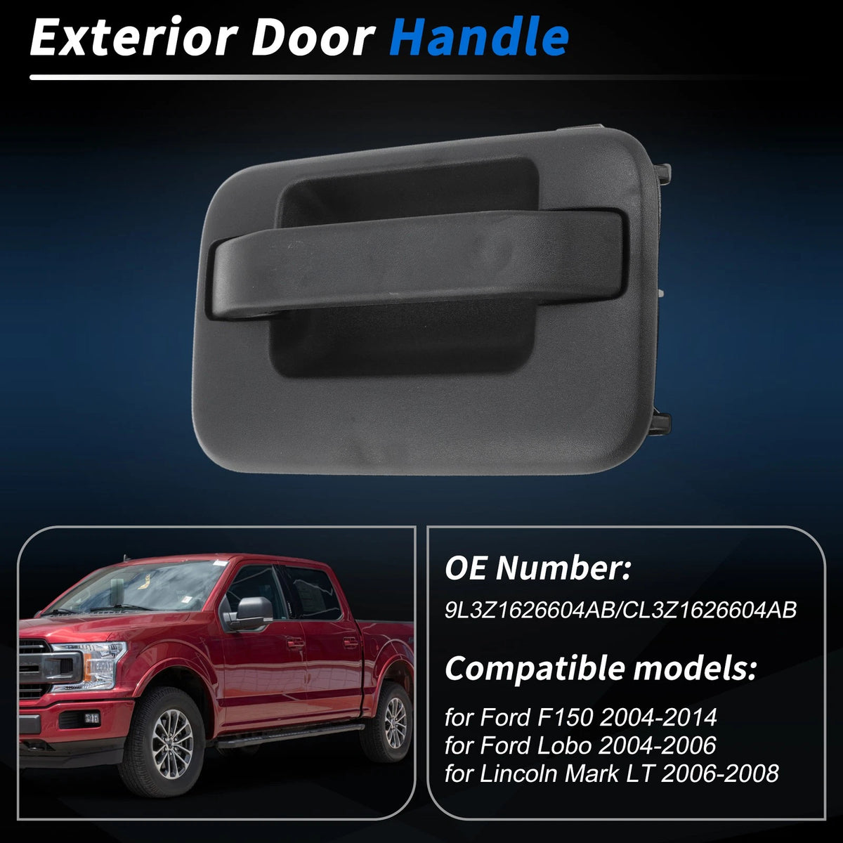 Rear Left Side Door Handle for Ford F150 Lobo (2004–2006) No. 9L3Z1626604 AB
