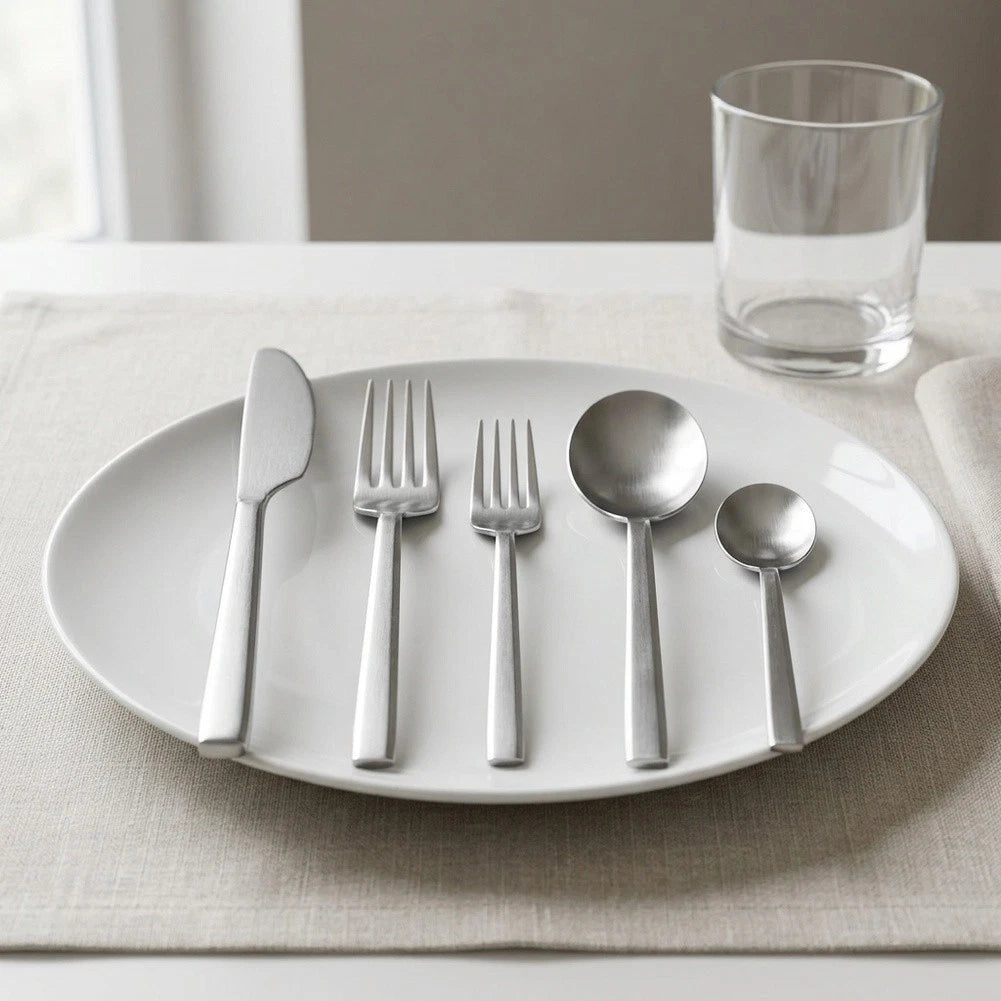 Square Handle Cutlery Set for Comfortable Eating Experience