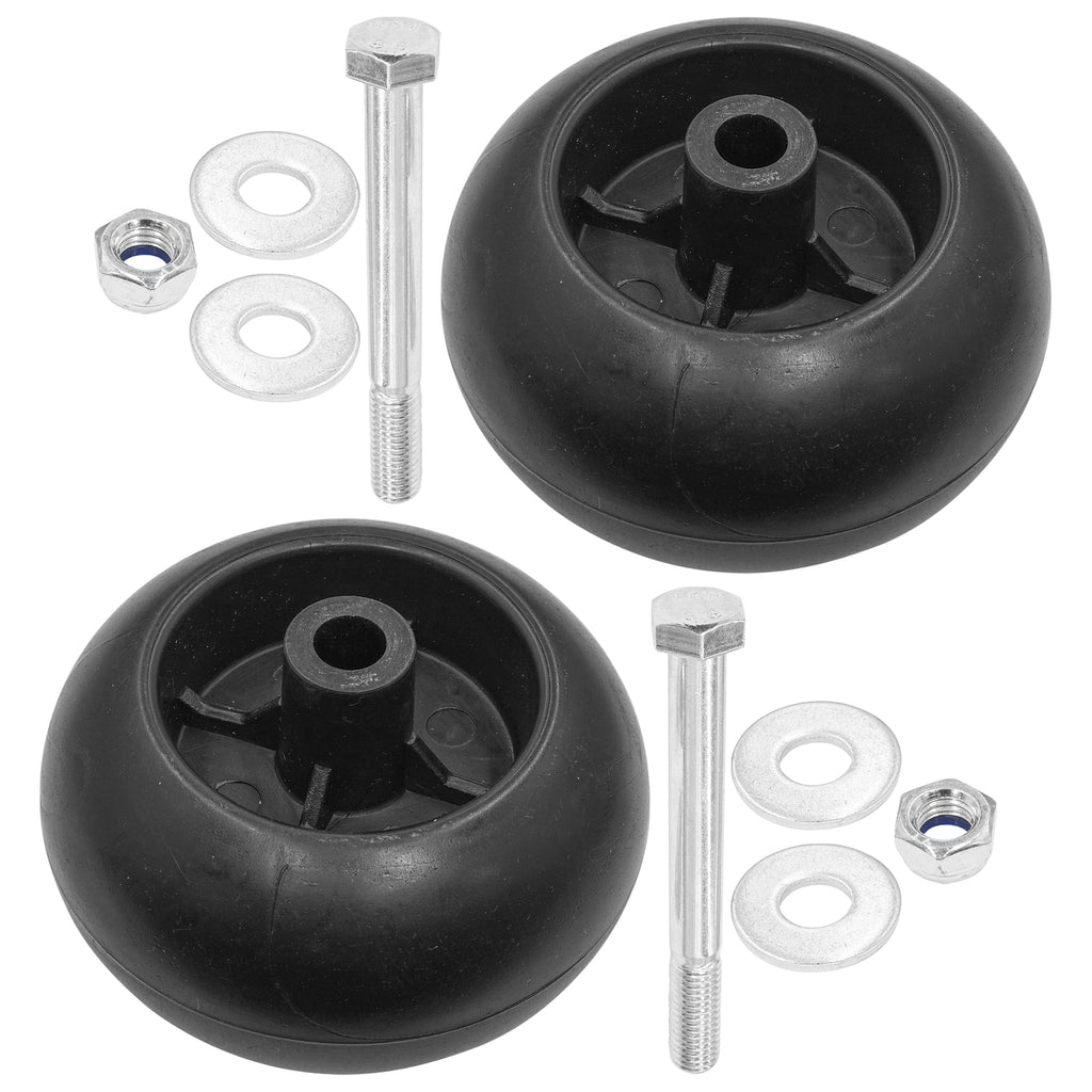 Deck Wheels Anti-Scalp Roller with Bolt Replacement for Hustler Mower (2011–2018)
