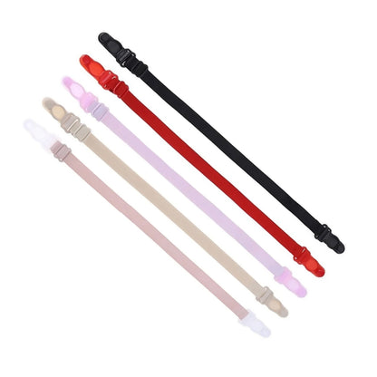 5pcs Elastic Band Non-Slip Adjustable Bra Straps Holder with Clip