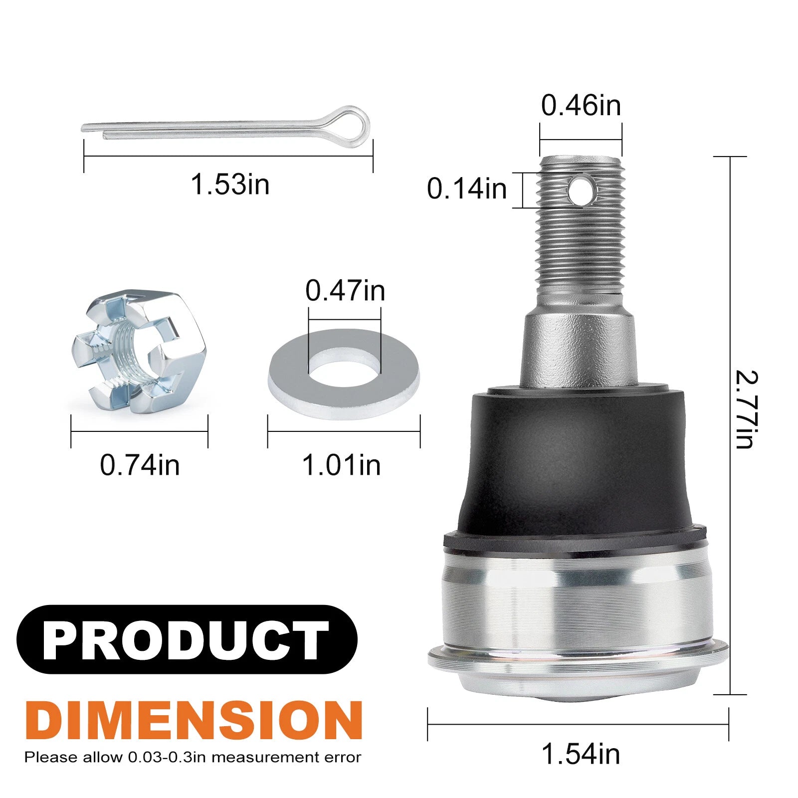 Set of 2 Upper & Lower Ball Joints for Honda Talon 1000R/X (2019–2023) 51220-TY0-004