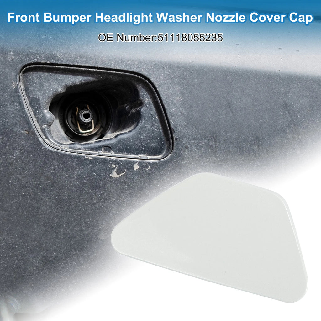 Front Left Headlight Washer Nozzle Cover Cap for BMW M5 (2013–2016) White