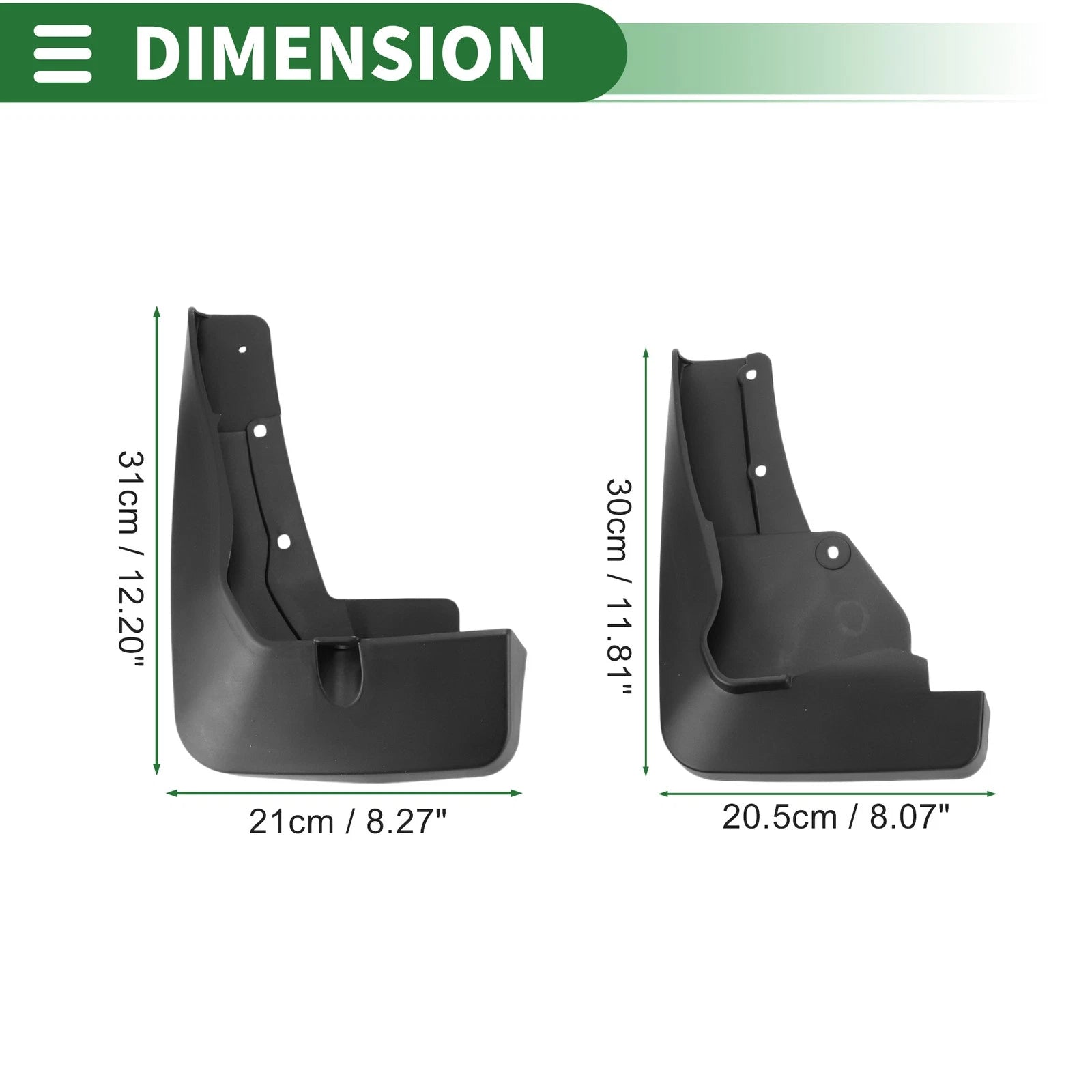 Mud Flaps Splash Guards 1 Set for Mitsubishi ASX (2011–2018)