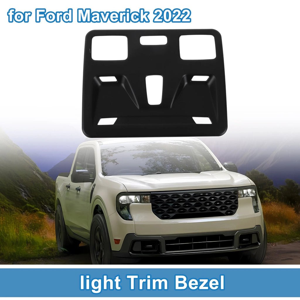 Front Row Headlight Trim Bezel for Ford Maverick (2022) Black