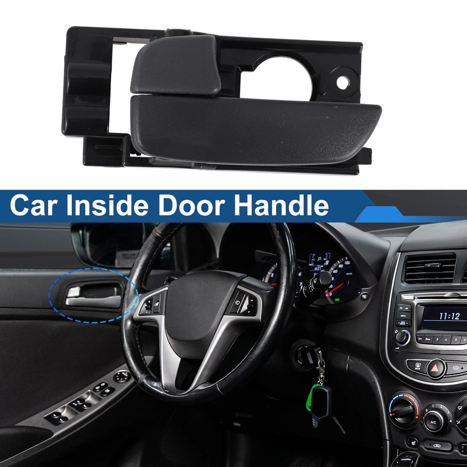 Interior Door Handle Replacement for Hyundai Accent 2006-2011 Hatchback