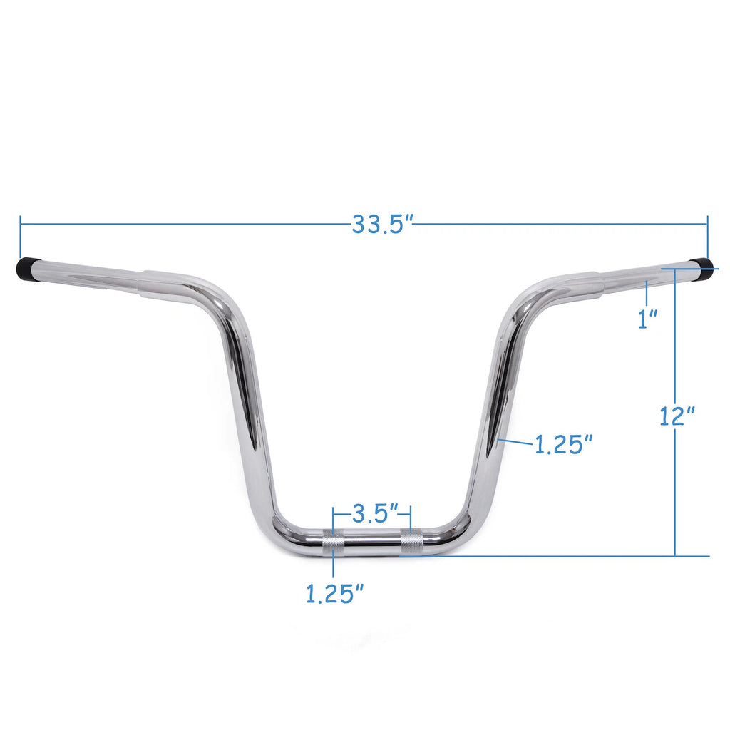 16" Fat Mini Ape Handlebar w/ Riser for Harley Softail FXSB (2013–2017) FXDF (2003–2017) FLHR
