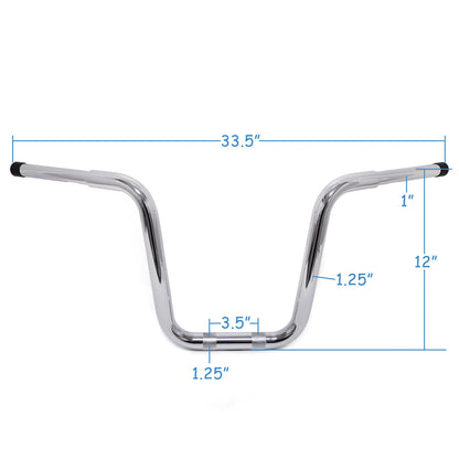 16" Fat Mini Ape Handlebar w/ Riser for Harley Softail FXSB (2013–2017) FXDF (2003–2017) FLHR