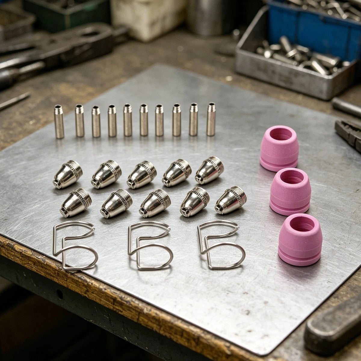 60 Piece Plasma Cutter Torch Consumables Set for WSD60 SG55 AG60
