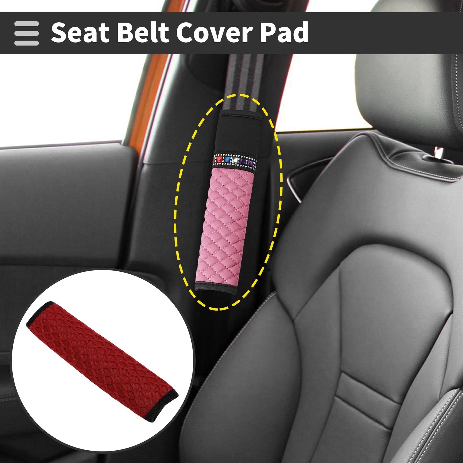 Seat Belt Cover Pad for Universal Fit (23cm)