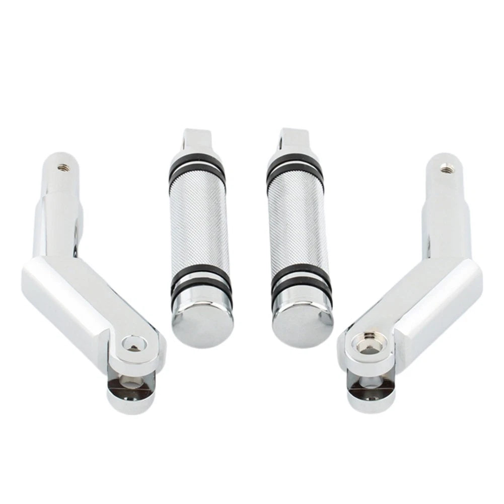 2X Chrome Footrest Pedal Bracket Set for Harley V-Rod Muscle (2002–2017)
