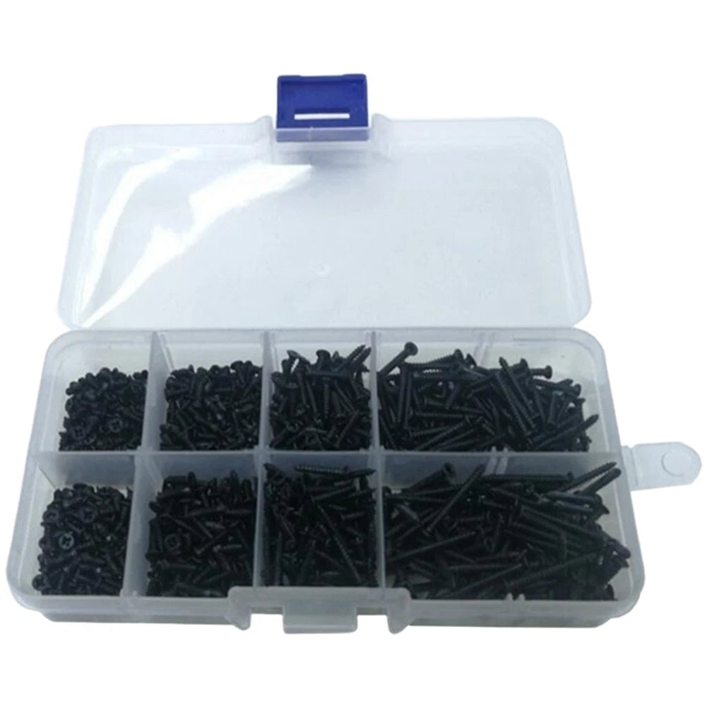 800pcs M2 Black Self Drilling Screws for Laptop Assembly