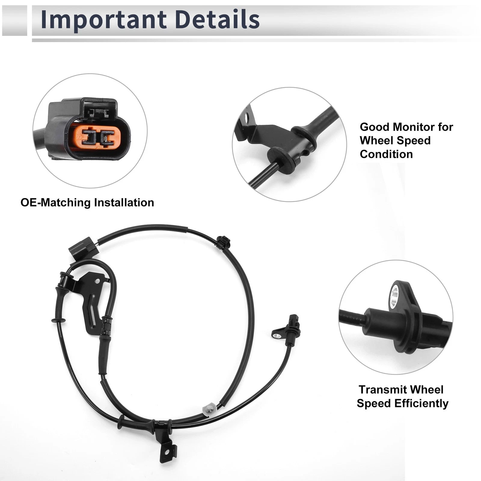 ABS Wheel Speed Sensor No. 95670D8000 for KIA KX3 (2015–2019)