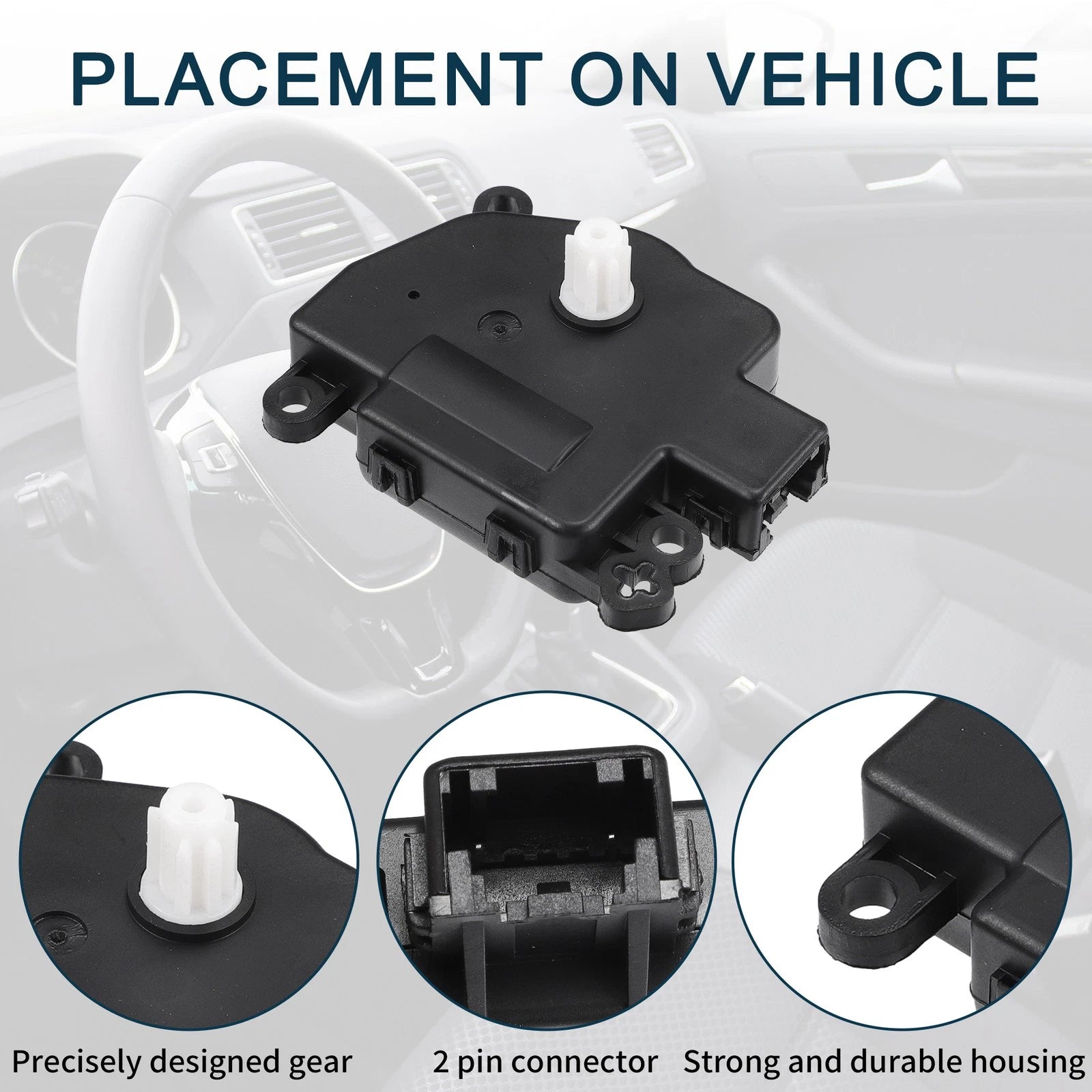 HVAC Heater Blend Door Control Actuator Replacement for Dodge Ram (2009–2010)