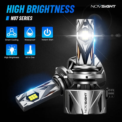 Set of 4 NOVSIGHT 9005 H11 LED Headlight Bulbs 6500K 60000LM